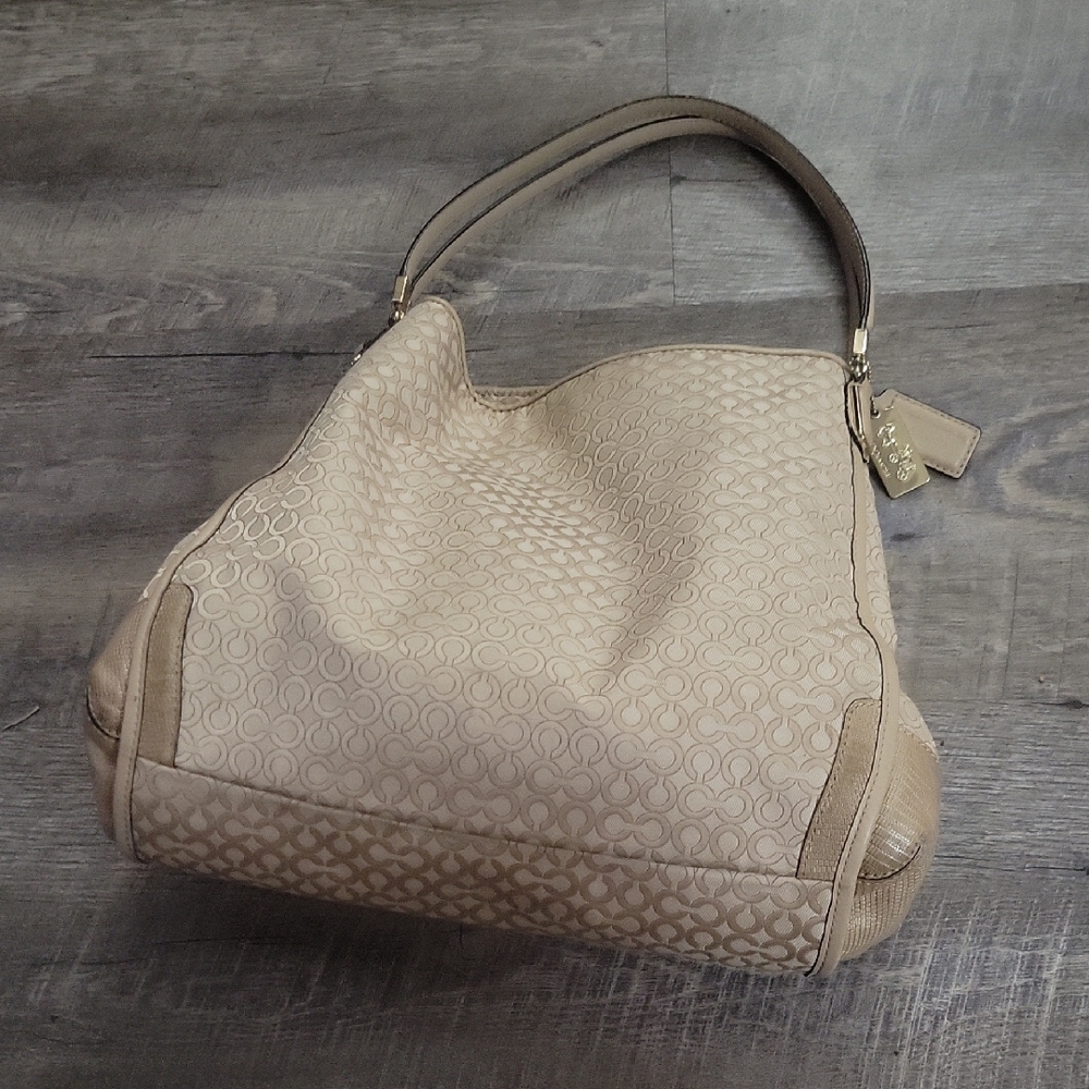 Coach Tan Signature Shoulder Bag
